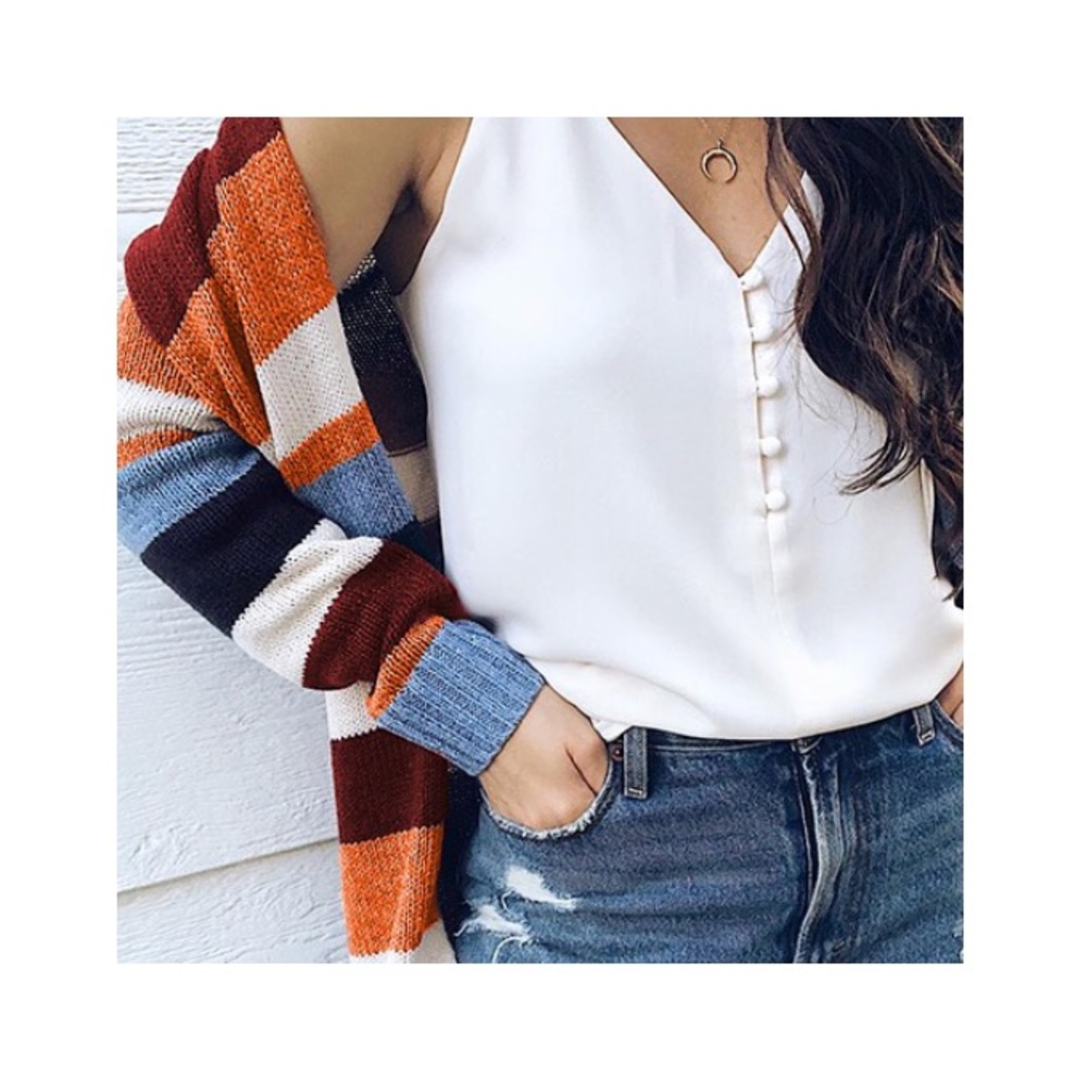 Multi Striped Knit Cardigan - Picture 4 of 4